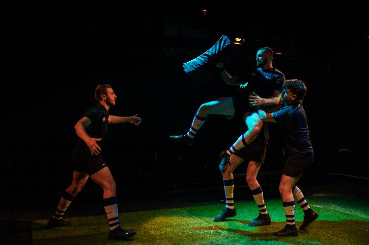 Bones - Review - Park Theatre Physical theatre brings together the worlds of rugby and theatre
