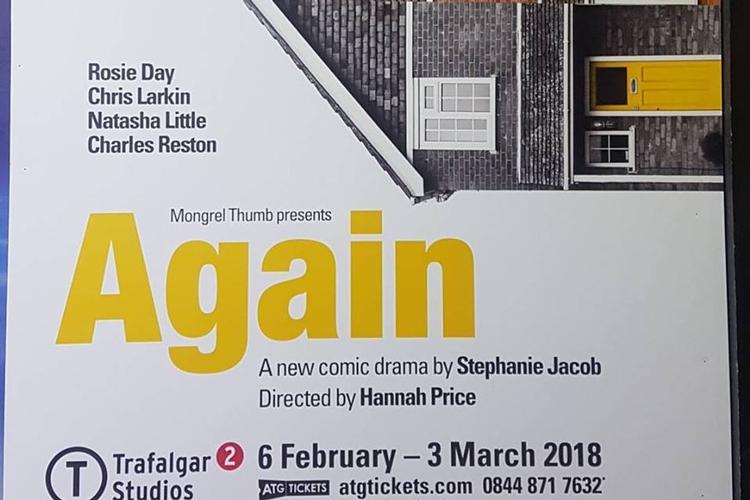 Again Theatre Review: Two Stars I usually enjoy family dramas but this one had a poor plot and I did not understand or get the premise of the production despite the efforts of the well assorted cast.