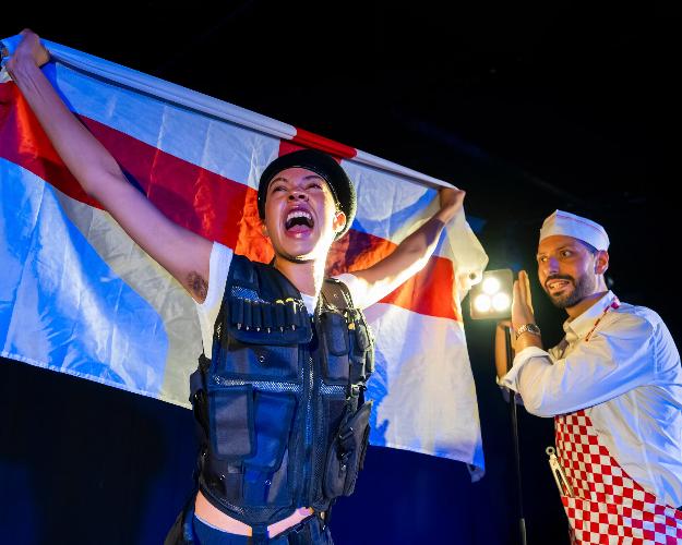 English Kings Killing Foreigners - Review - Soho Theatre A witty study into the politics of theatre